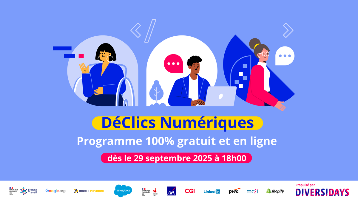 Visuel d'annonce programme DéClics Numériques édition septembre 2025